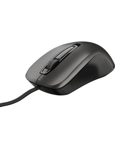 Trust Carve Ratón Óptico USB 1200 DPI Negro