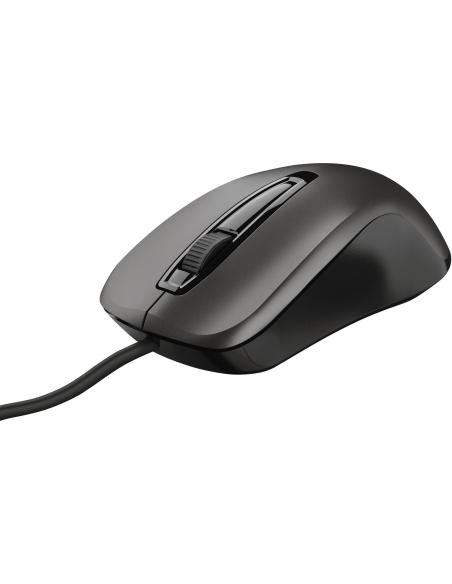 Trust Carve Ratón Óptico USB 1200 DPI Negro
