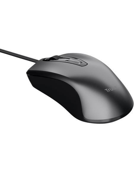 Trust Carve Ratón Óptico USB 1200 DPI Negro