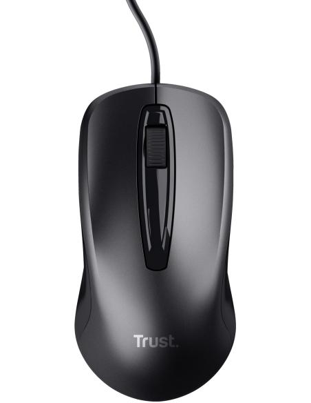 Trust Carve Ratón Óptico USB 1200 DPI Negro