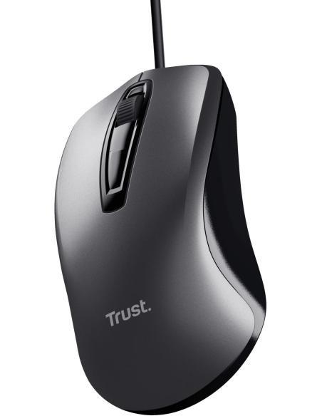 Trust Carve Ratón Óptico USB 1200 DPI Negro
