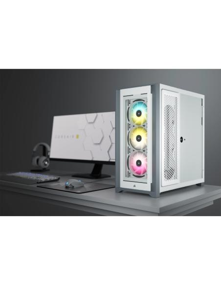 Corsair iCUE 5000X RGB Cristal Templado USB 3.0 Blanca