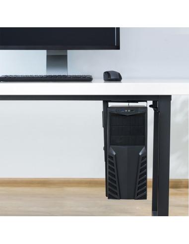 Ewent EW1293 Soporte de Mesa Colgante de Escritorio Ajustable para CPU Máx. 10Kg Negro
