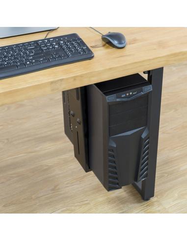 Ewent EW1293 Soporte de Mesa Colgante de Escritorio Ajustable para CPU Máx. 10Kg Negro
