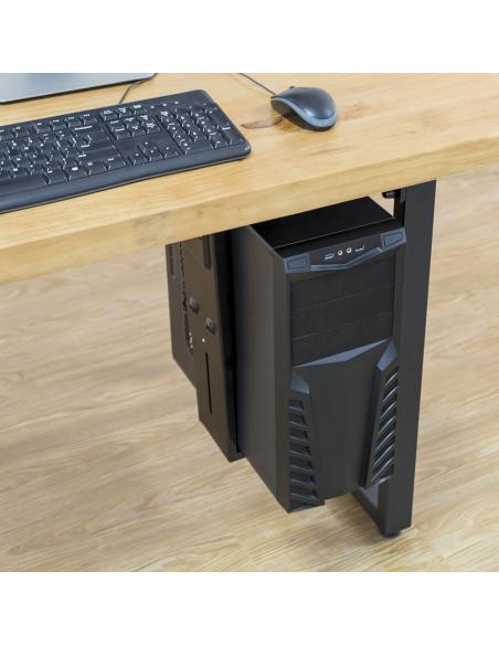 Ewent EW1293 Soporte de Mesa Colgante de Escritorio Ajustable para CPU Máx. 10Kg Negro