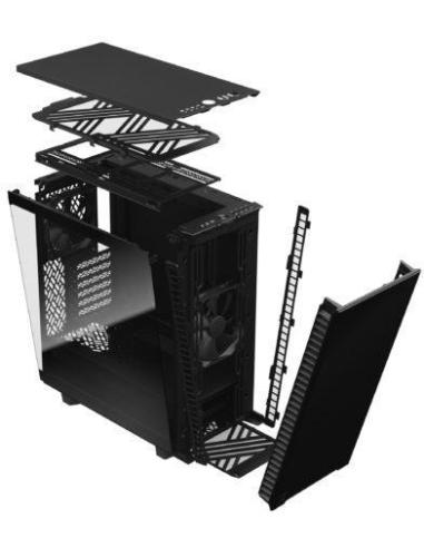 Fractal Design Define 7 Compact Midi Tower Cristal Templado USB 3.2 Negro