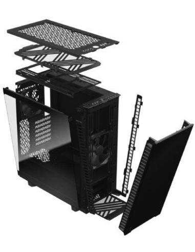 Fractal Design Define 7 Compact Midi Tower Cristal Templado USB 3.2 Negro