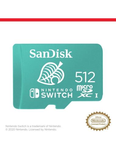Sandisk MicroSDXC 512GB UHS-1 para Nintendo Switch Verde