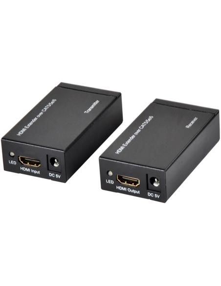 Ewent EW3715 Extensor HDMI por Cables UTP Cat 5/Cat 5e/Cat 6 Full HD Negro