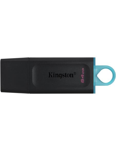 Kingston DataTraveler Exodia 64 GB USB 3.2 Gen 1 (3.1 Gen 1) Negro y Cian