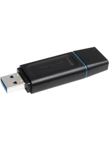 Kingston DataTraveler Exodia 64 GB USB 3.2 Gen 1 (3.1 Gen 1) Negro y Cian