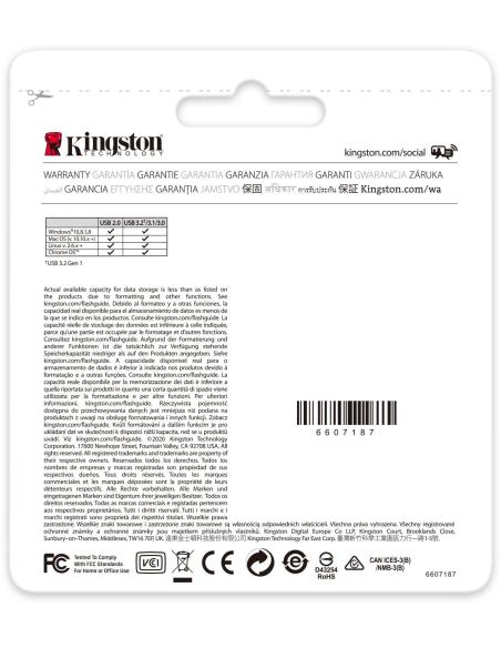 Kingston DataTraveler Exodia 128 GB USB 3.2 Gen 1 (3.1 Gen 1) Negro y Amarillo