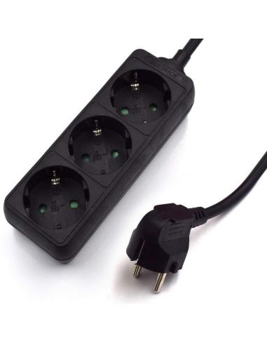 Ewent EW3959 Regleta 3xSchuko Negra