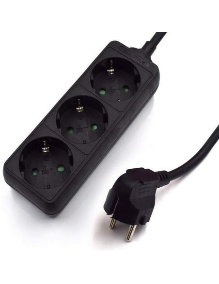 Ewent EW3959 Regleta 3xSchuko Negra