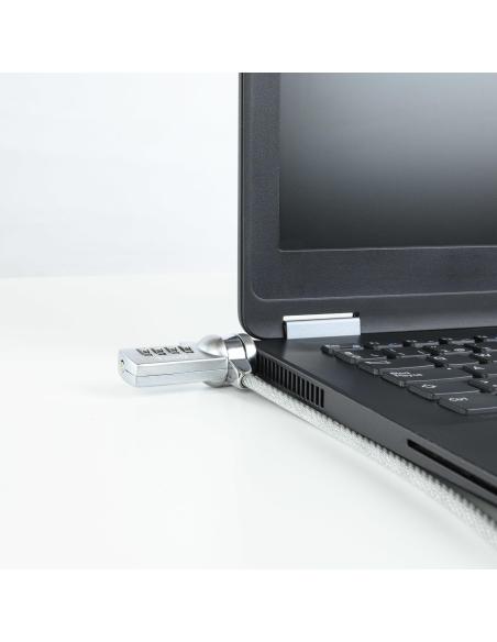 TooQ TQCLKC0015 Cable de Seguridad con Combinación para Portátiles 1.5m Gris