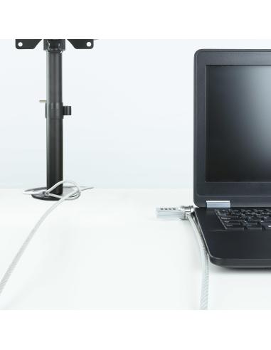 TooQ TQCLKC0015 Cable de Seguridad con Combinación para Portátiles 1.5m Gris