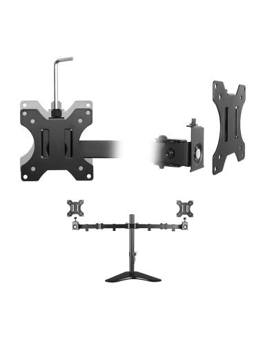 Ewent EW1536 Soporte de Mesa para 2 Monitores 13 - 32" Máx. 8Kg Negro