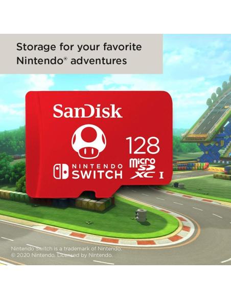 SanDisk Tarjeta de Memoria SDXC 128GB para Nintendo Switch
