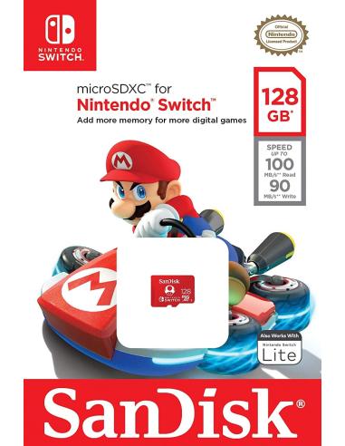 SanDisk Tarjeta de Memoria SDXC 128GB para Nintendo Switch