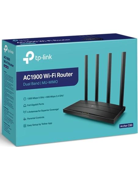 TP-Link Archer C80 Router MU-MIMO Wifi 5 5 Puertos Ethernet AC1900