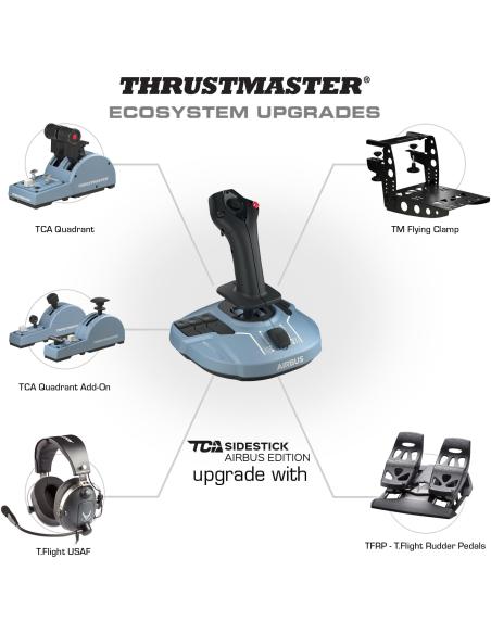 Thrustmaster TCA Quadrant Airbus Edition Negro Azul Simulador de Vuelo PC
