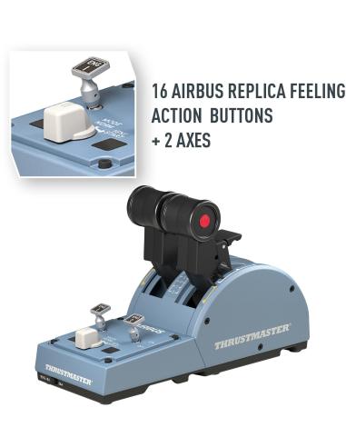 Thrustmaster TCA Quadrant Airbus Edition Negro Azul Simulador de Vuelo PC