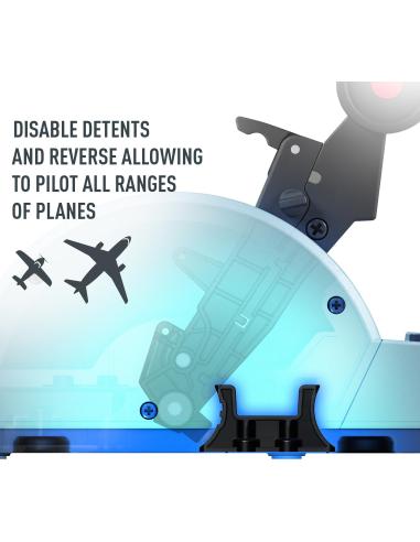 Thrustmaster TCA Quadrant Airbus Edition Negro Azul Simulador de Vuelo PC