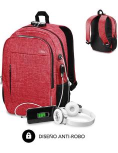 Subblim Urban Lock Mochila para Portátil 16" Rojo-1335809