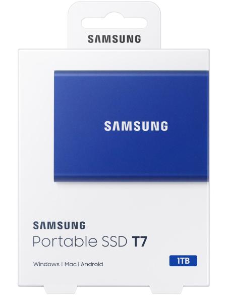 Samsung T7 Disco Duro SSD PCIe NVMe USB 3.2 1TB Azul