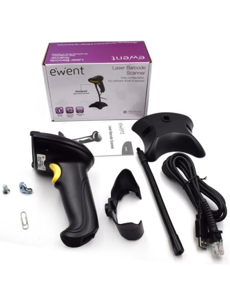 Ewent EW3400 Lector Código de Barras Laser 1D USB