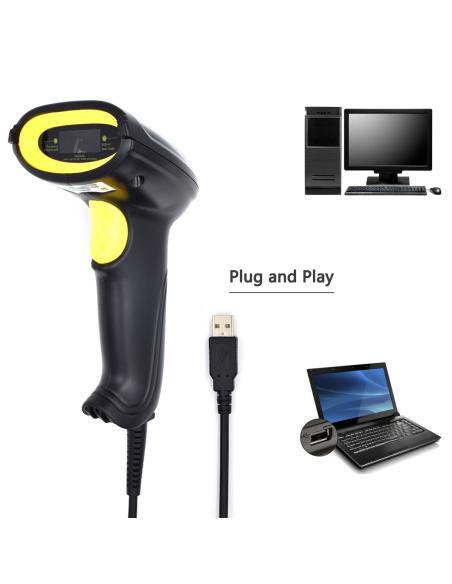 Ewent EW3400 Lector Código de Barras Laser 1D USB