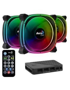 Aerocool Astro 12 Pro RGB Pack 3 Ventiladores Suplementarios 120mm