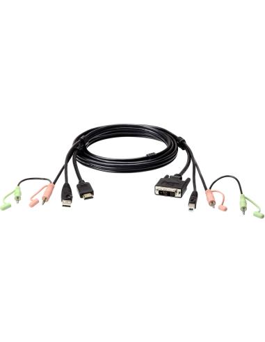 Aten 2L-7D02DH Adaptador de Cable HDMI a DVID 1.8 M Negro