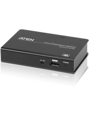 Aten VS194-AT-G Splitter 4 Puertos DisplayPort Negro