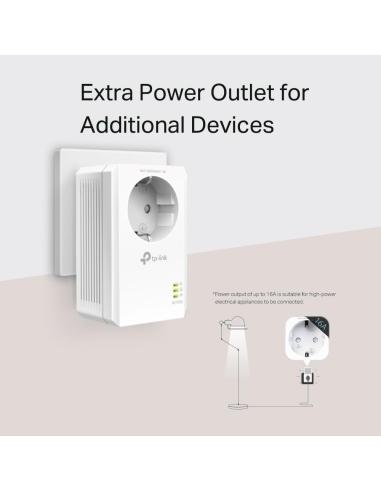 TP-Link TL-PA7017P KIT PLC Powerline Red Eléctrica AV1000 Gigabit Enchufe Incorporado 2 Unidades