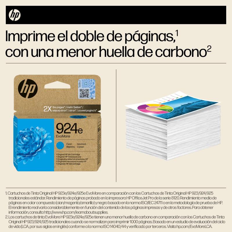 HP EvoMore 924E Cartucho de Tinta Cian