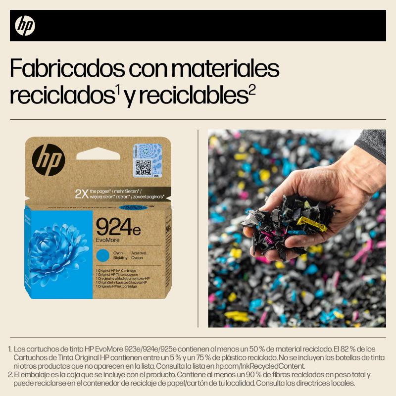 HP EvoMore 924E Cartucho de Tinta Cian