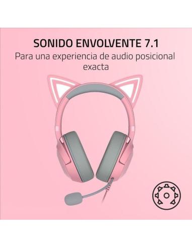 Kraken Kitty V2 Auriculares RGB Gaming Rosas