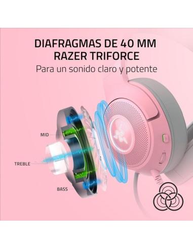 Kraken Kitty V2 Auriculares RGB Gaming Rosas