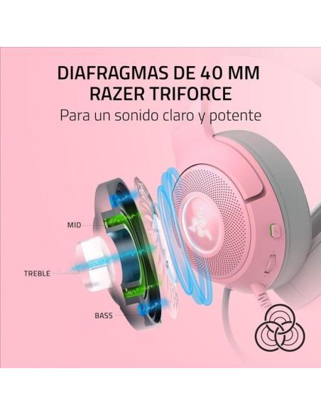 Kraken Kitty V2 Auriculares RGB Gaming Rosas