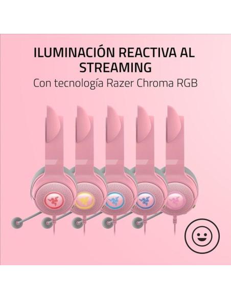 Kraken Kitty V2 Auriculares RGB Gaming Rosas