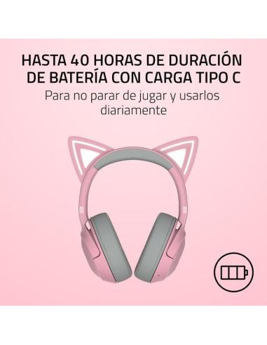 Kraken Kitty BT V2 Quartz Edition Auriculares RGB Gaming Inalámbricos Rosas