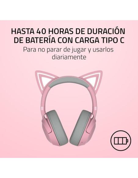 Kraken Kitty BT V2 Quartz Edition Auriculares RGB Gaming Inalámbricos Rosas