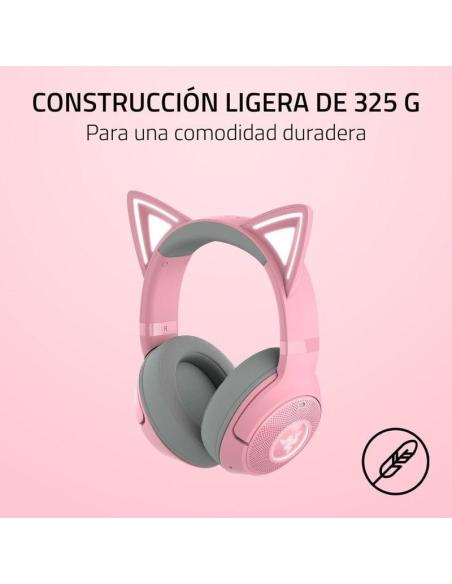 Kraken Kitty BT V2 Quartz Edition Auriculares RGB Gaming Inalámbricos Rosas
