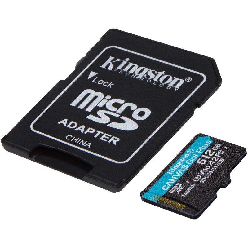 Kingston Canvas Go Plus 512GB microSD UHS-I Clase 10 + Adaptador SD