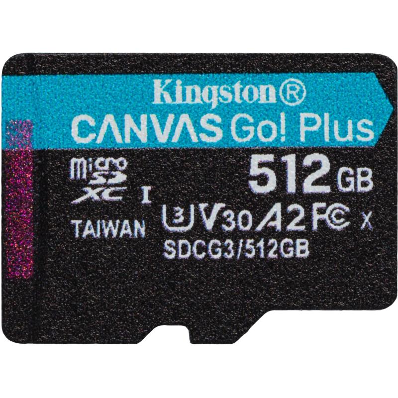 Kingston Canvas Go Plus 512GB microSD UHS-I Clase 10 + Adaptador SD