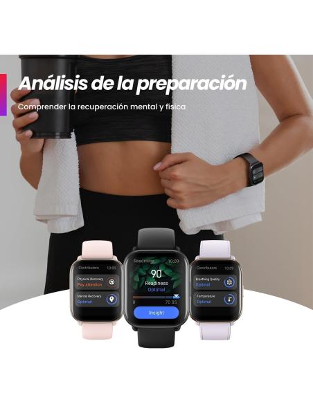 Amazfit Active AMOLED Reloj Smartwach con Correa de Silicona Midnight Black