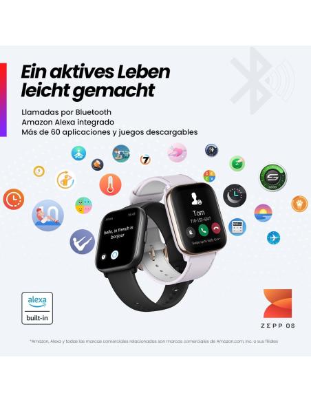 Amazfit Active AMOLED Reloj Smartwach con Correa de Silicona Midnight Black