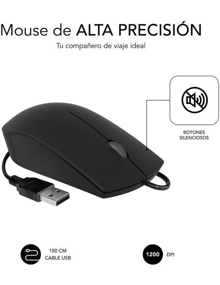 Subblim Business Ratón Silencioso 1200 DPI Negro