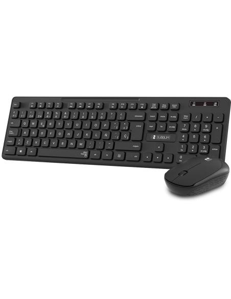 Subblim Pack Business Slim Teclado y Ratón Inalámbricos Negro